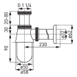 Сифон хромированный для умывальника Ferro 11/4 S30